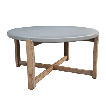 UBUD COFFEE TABLE CEMENT ΦΥΣΙΚΟ ΣΚΟΥΡΟ 81x81x40