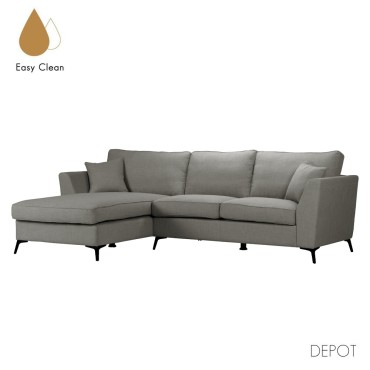 BOEL ΚΑΝΑΠΕΣ ΓΩΝΙΑ ΑΡΙΣΤΕΡΗ ΓΚΡΙ MEMORY 15 280x170x92cm