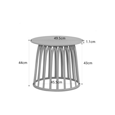 BASKET SIDE TABLE ΜΟΥΣΤΑΡΔΙ 49.5x49.5x44cm 1 τεμ.