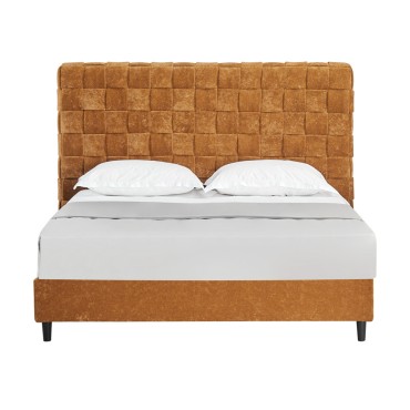 BALZAK ΚΡΕΒΑΤΙ (ΓΙΑ ΣΤΡΩΜΑ 160x200cm) CAMEL 222x186x130cm