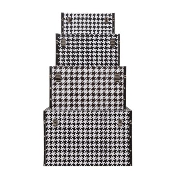 FERRE ΜΠΑΟΥΛΑ SET 4 τεμ. ΜΑΥΡΟ ΛΕΥΚΟ 64x40x40
