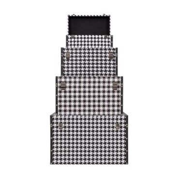 FERRE ΜΠΑΟΥΛΑ SET 4 τεμ. ΜΑΥΡΟ ΛΕΥΚΟ 64x40x40