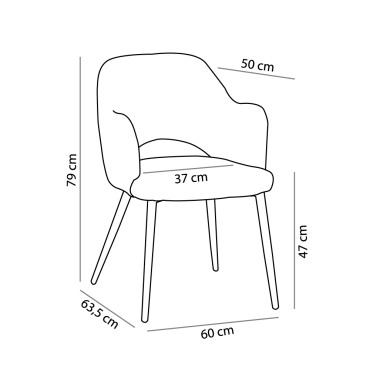 ASCOT ΚΑΡΕΚΛΑ ΠΡΑΣΙΝΟ 60x63.5x79 1 τεμ.