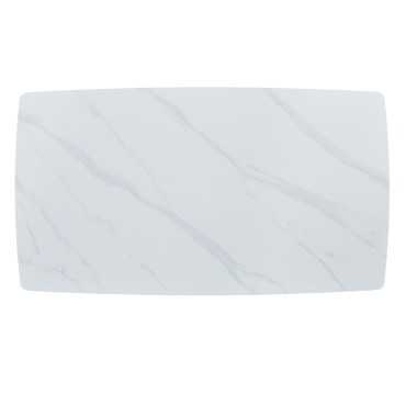 PLUTO ΤΡΑΠΕΖΙ ΛΕΥΚΟ ΜΕ ΟΨΗ ΜΑΡΜΑΡΟΥ 160x90x76cm 1 τεμ.