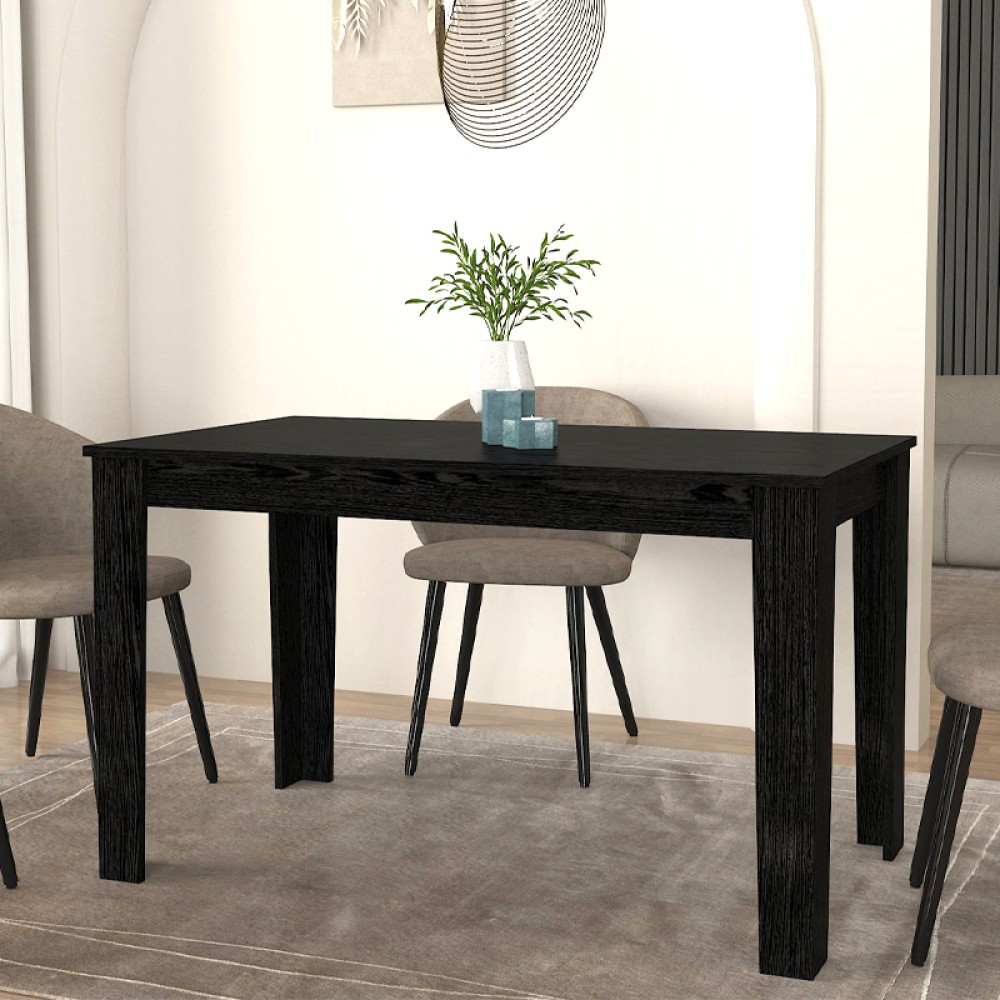 Τραπέζι Darlen Megapap χρώμα sencron black 125x72x74cm 1 τεμ.