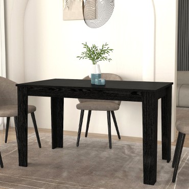 Τραπέζι Darlen Megapap χρώμα sencron black 125x72x74cm 1 τεμ.