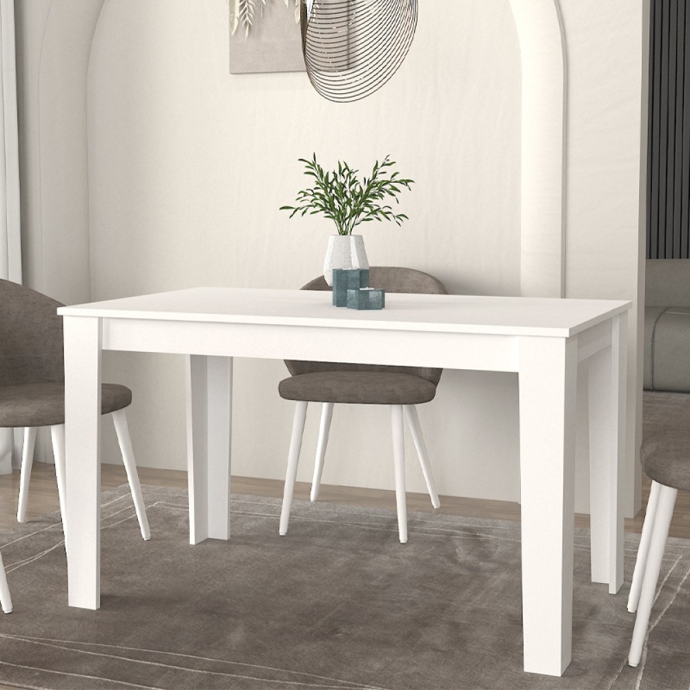 Τραπέζι Darlen Megapap χρώμα λευκό 125x72x74cm 1 τεμ.