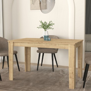 Τραπέζι Darlen Megapap χρώμα sapphire oak 125x72x74cm 1 τεμ.