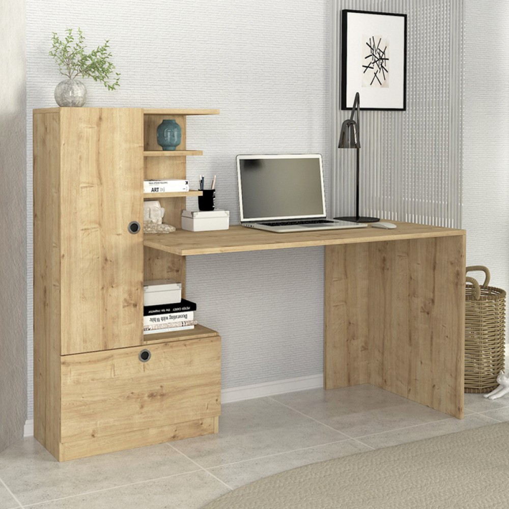 Γραφείο εργασίας Domingo Megapap χρώμα sapphire oak 149,5x60x120cm 1 τεμ. Γραφείο εργασίας Domingo Megapap χρώμα sapphire oak 149,5x60x120cm 1 τεμ.
