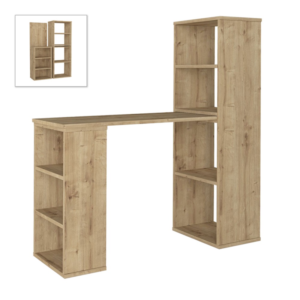 Γραφείο εργασίας πολυμορφικό Last Megapap χρώμα sapphire oak 119x44,7x123cm 1 τεμ. Γραφείο εργασίας πολυμορφικό Last Megapap χρώμα sapphire oak 119x44,7x123cm 1 τεμ.