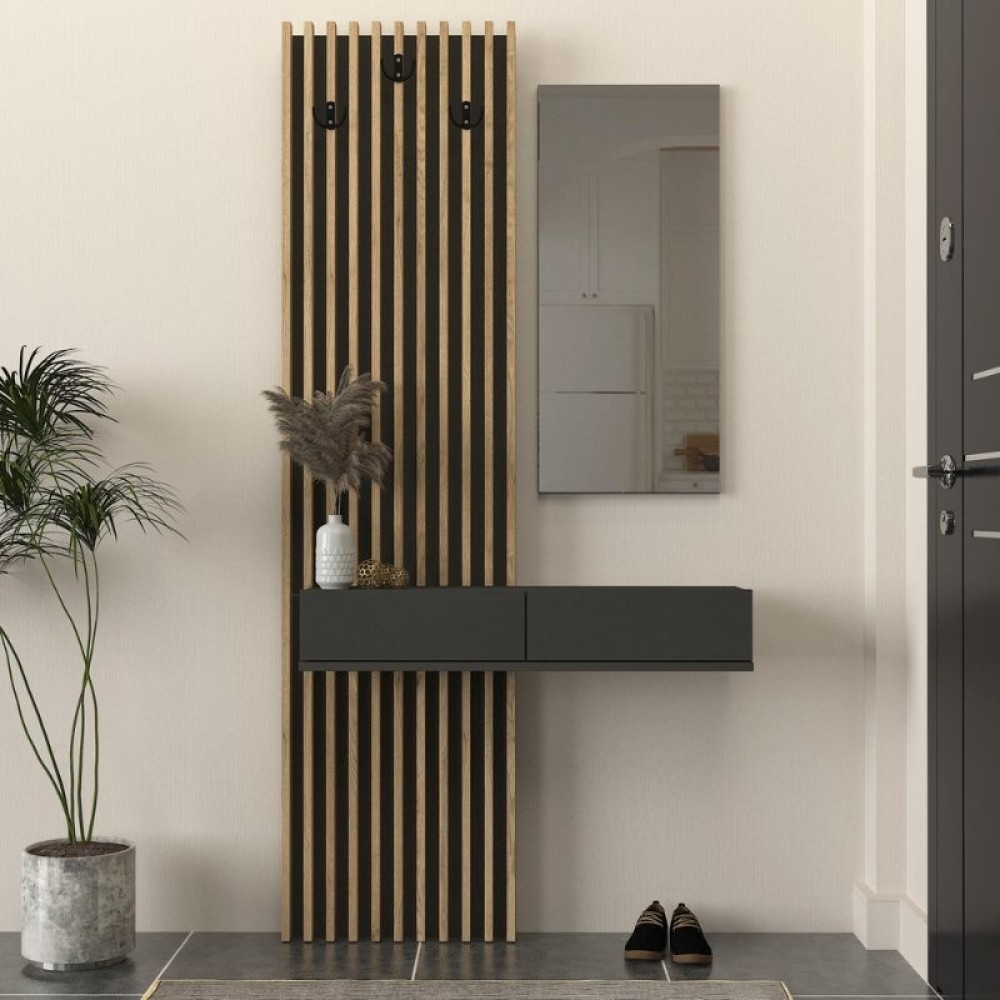 Έπιπλο εισόδου Elois Megapap χρώμα ανθρακί - sepet oak 96,6x26,8x195,5cm 1 τεμ. Έπιπλο εισόδου Elois Megapap χρώμα ανθρακί - sepet oak 96,6x26,8x195,5cm 1 τεμ.