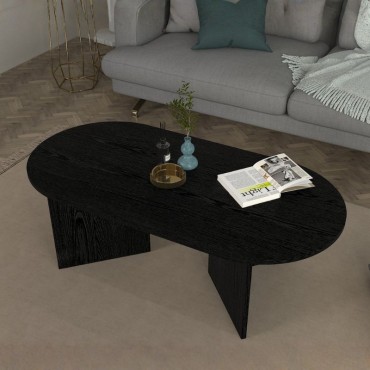 Τραπεζάκι σαλονιού Cortado Megapap χρώμα sencron black 120x60x39,6cm 1 τεμ.