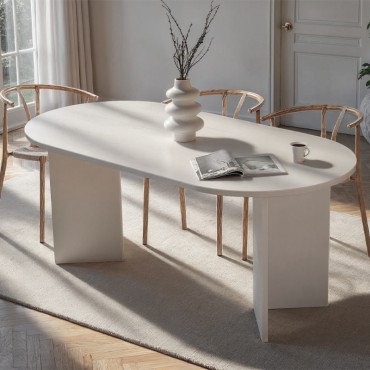 Τραπέζι Sablin Megapap χρώμα λευκό 180x89,5x75cm 1 τεμ.