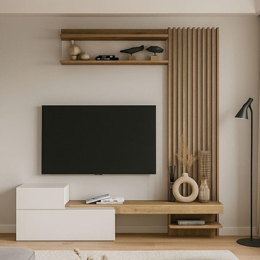 Σύνθεση τηλεόρασης Dumont Megapap χρώμα λευκό - sepet oak 180x36,8x200cm 1 τεμ. Σύνθεση τηλεόρασης Dumont Megapap χρώμα λευκό - sepet oak 180x36,8x200cm 1 τεμ.