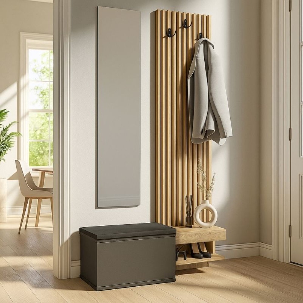 Έπιπλο εισόδου Dumont Megapap χρώμα ανθρακί - sepet oak 104,8x35x198cm 1 τεμ. Έπιπλο εισόδου Dumont Megapap χρώμα ανθρακί - sepet oak 104,8x35x198cm 1 τεμ.