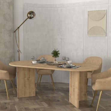 Τραπέζι Cortado Megapap χρώμα sapphire oak 200x90x74cm 1 τεμ.