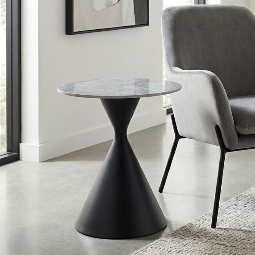 Τραπεζάκι βοηθητικό Logan Megapap sintered stone - μέταλλο χρώμα γκρι εφέ μαρμάρου - μαύρο 50x56cm 1 τεμ. Τραπεζάκι βοηθητικό Logan Megapap sintered stone - μέταλλο χρώμα γκρι εφέ μαρμάρου - μαύρο 50x56cm 1 τεμ.
