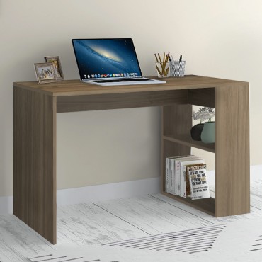 Γραφείο εργασίας Mikro Megapap χρώμα καρυδί 120x60x75cm 1 τεμ.