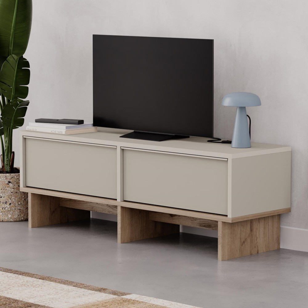 Έπιπλο τηλεόρασης Yuki Megapap χρώμα sandstone - sepet oak 118x35x40,6cm 1 τεμ. Έπιπλο τηλεόρασης Yuki Megapap χρώμα sandstone - sepet oak 118x35x40,6cm 1 τεμ.