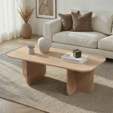 Τραπεζάκι σαλονιού Becaj Megapap χρώμα sapphire oak 120x60x41,4cm 1 τεμ.
