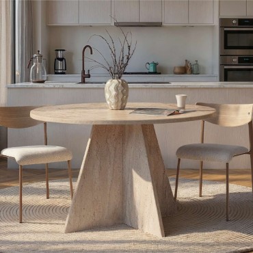 Τραπέζι Virela Megapap χρώμα travertine 120x75cm 1 τεμ.