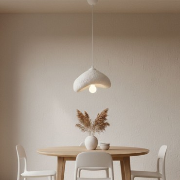 Φωτιστικό οροφής Luna Megapap E27 fiberglass μονόφωτο χρώμα λευκό 30x21x120εκ.