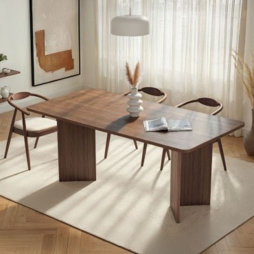 Τραπέζι Linza Megapap χρώμα καρυδί 180x90x75cm 1 τεμ.