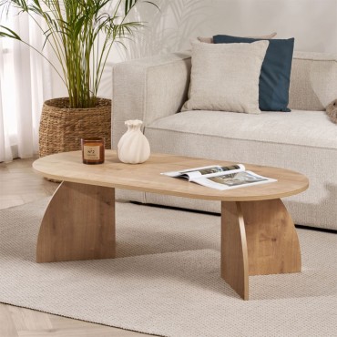 Τραπεζάκι σαλονιού Melina Megapap χρώμα sapphire oak 120x60x40cm 1 τεμ.