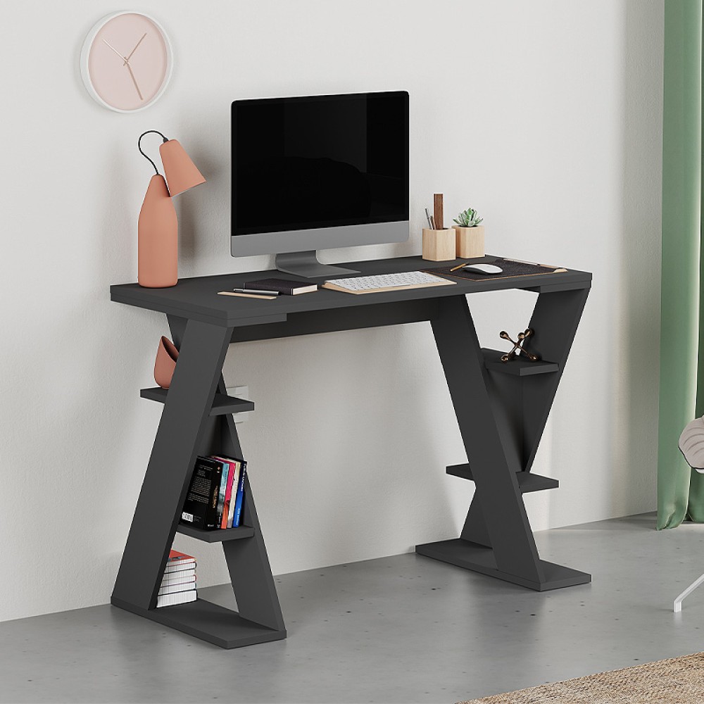 Γραφείο εργασίας Papillon Megapap χρώμα ανθρακί 106x50x75εκ 1 τεμ.
