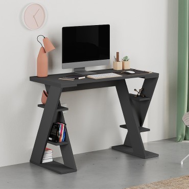 Γραφείο εργασίας Papillon Megapap χρώμα ανθρακί 106x50x75εκ 1 τεμ.
