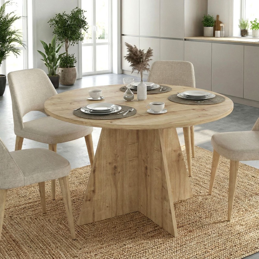 Τραπέζι Tailor Megapap χρώμα sapphire oak 120x75,7cm 1 τεμ.