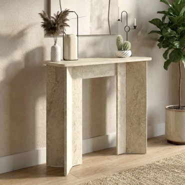 Κονσόλα Mara Megapap χρώμα travertine 90x29,6x91,8cm 1 τεμ.