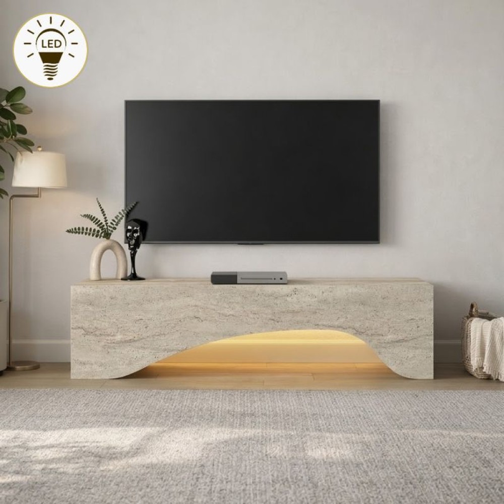 Έπιπλο τηλεόρασης Mara Megapap με LED χρώμα travertine 150x31,4x40cm 1 τεμ. Έπιπλο τηλεόρασης Mara Megapap με LED χρώμα travertine 150x31,4x40cm 1 τεμ.