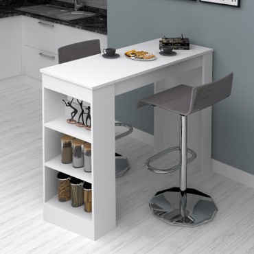 Τραπέζι μπαρ Deep Megapap χρώμα λευκό 120x50x100cm 1 τεμ.