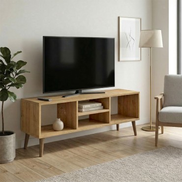 Έπιπλο τηλεόρασης Loren Megapap χρώμα sapphire oak 120x30x40cm 1 τεμ.