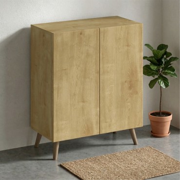 Παπουτσοθήκη Luce Megapap χρώμα sapphire oak 70x35x85cm