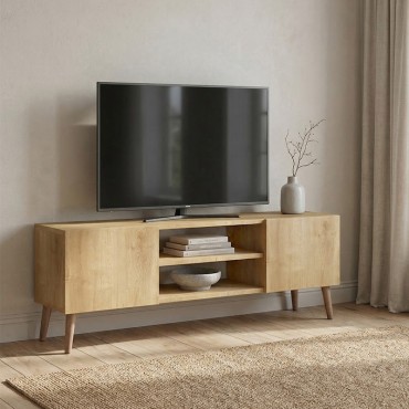 Έπιπλο τηλεόρασης Etna Megapap χρώμα sapphire oak 150x30x45cm 1 τεμ.