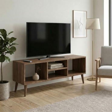 Έπιπλο τηλεόρασης Loren Megapap χρώμα καρυδί 120x30x40cm 1 τεμ.