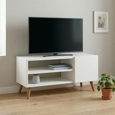 Έπιπλο τηλεόρασης Parma Megapap χρώμα λευκό 90x30x40cm 1 τεμ.