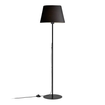 Φωτιστικό δαπέδου Vilo Megapap E27 μεταλλικό - ύφασμα Pvc χρώμα μαύρο Ø35x152εκ.