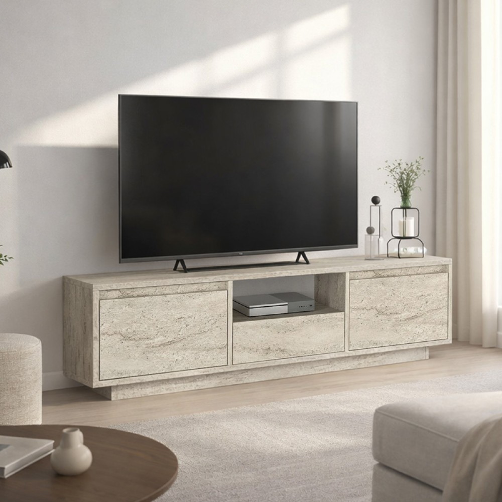Έπιπλο τηλεόρασης Lumbera Megapap χρώμα travertine 160x29,5x42cm 1 τεμ. Έπιπλο τηλεόρασης Lumbera Megapap χρώμα travertine 160x29,5x42cm 1 τεμ.