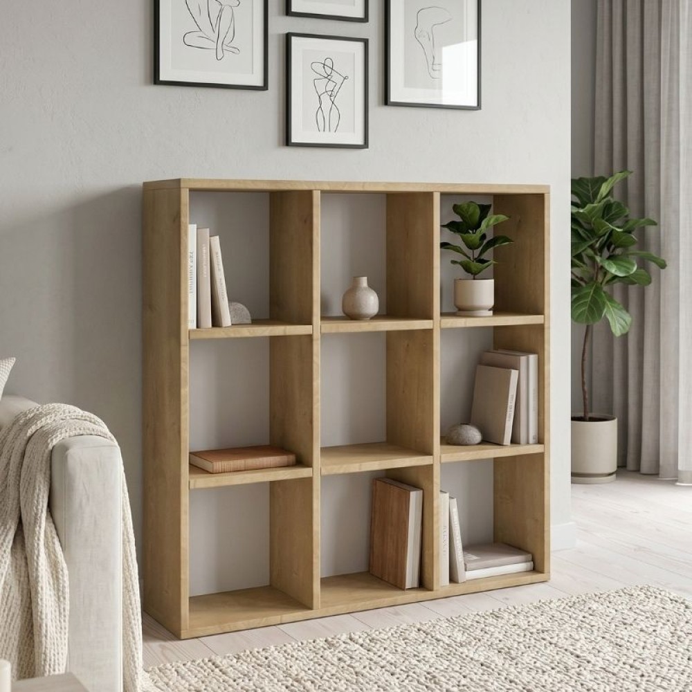 Βιβλιοθήκη Cube Megapap χρώμα sapphire oak 90x30x90cm 1 τεμ.