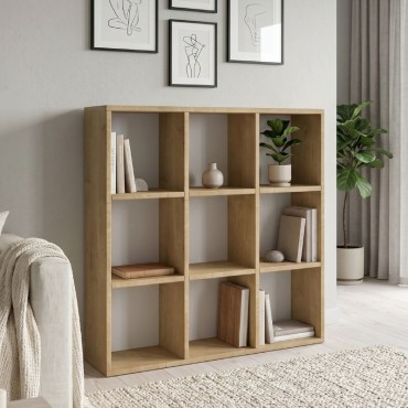 Βιβλιοθήκη Cube Megapap χρώμα sapphire oak 90x30x90cm 1 τεμ.