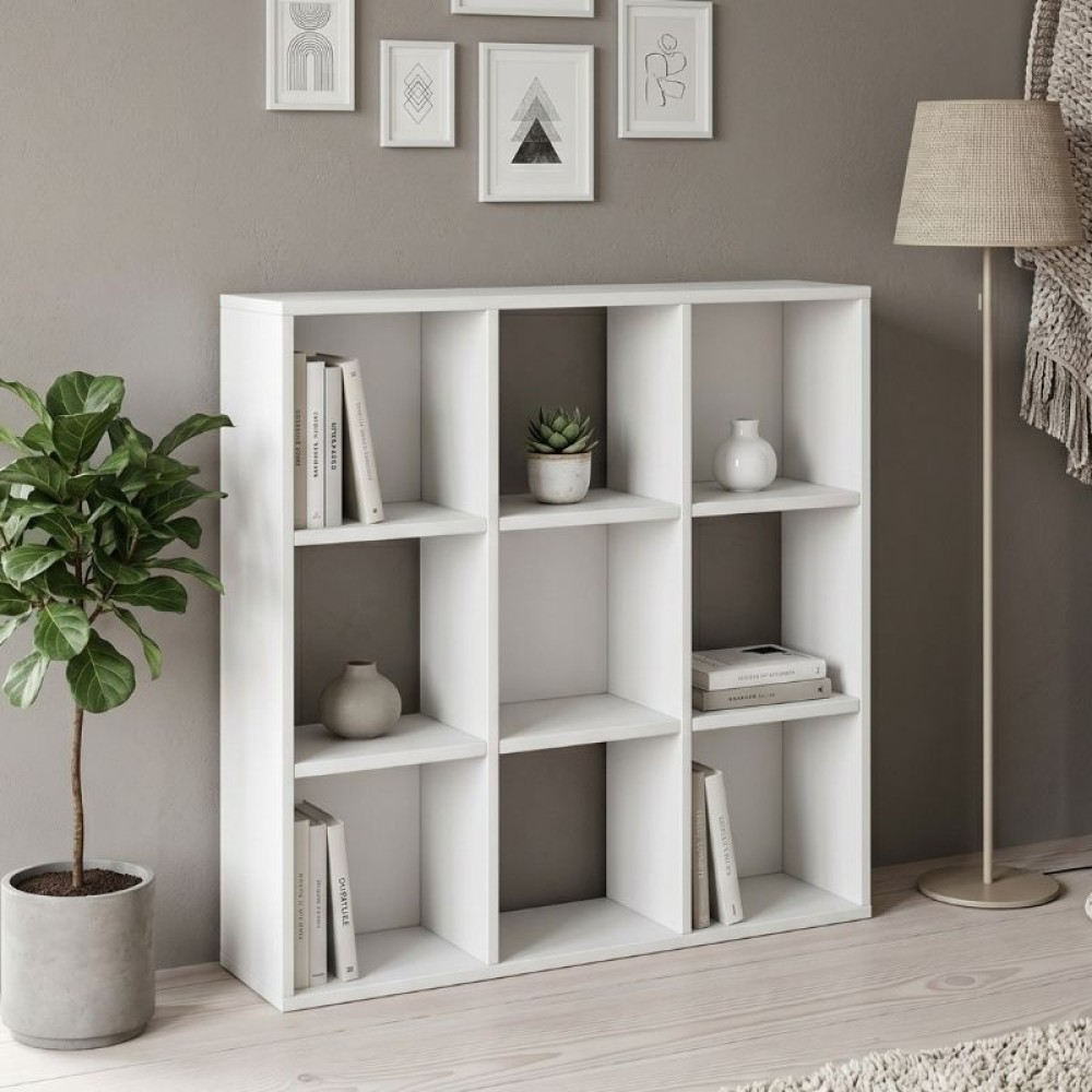 Βιβλιοθήκη Cube Megapap χρώμα λευκό 90x30x90cm 1 τεμ.