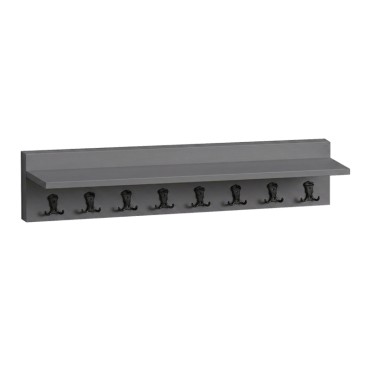 Κρεμάστρα τοίχου Vettini Megapap χρώμα ανθρακί 100x12x20εκ.