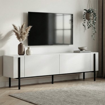 Έπιπλο τηλεόρασης Nexus Megapap χρώμα λευκό 180x30x45,5cm 1 τεμ.