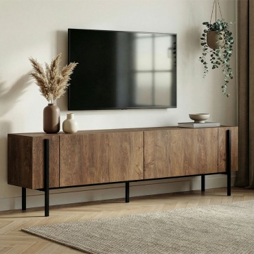 Έπιπλο τηλεόρασης Nexus Megapap χρώμα καρυδί 180x30x45,5cm 1 τεμ.