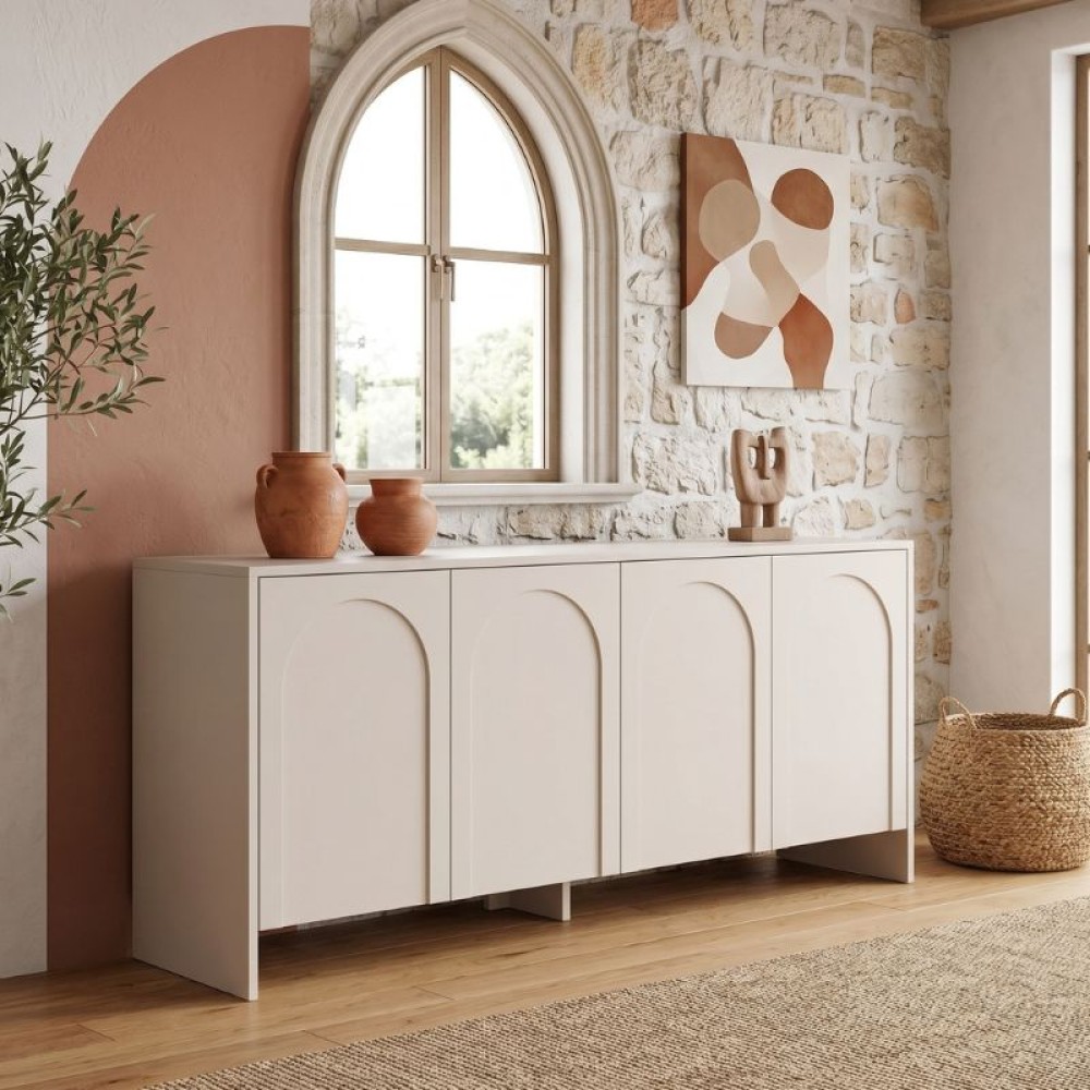 Μπουφές Aurelia Megapap χρώμα κρεμ 180x45x80cm 1 τεμ.