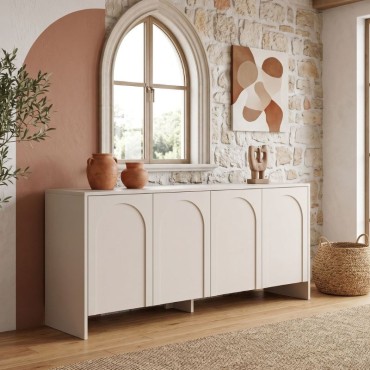 Μπουφές Aurelia Megapap χρώμα κρεμ 180x45x80cm 1 τεμ.