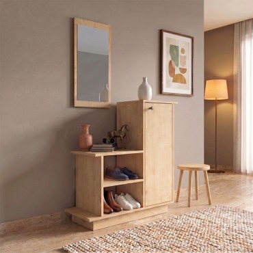 Έπιπλο εισόδου Cute Megapap χρώμα φυσικό οξιάς 90x35x95cm 1 τεμ.